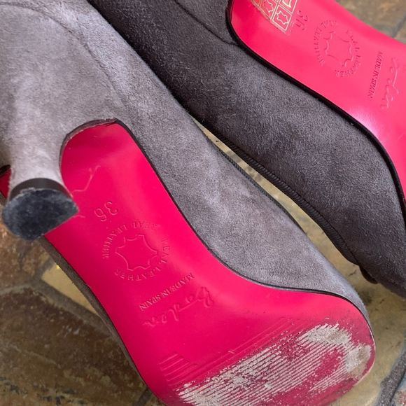 Boden Kitten Heels Tan Suede Size 36 (5.5) - Picture 5 of 6